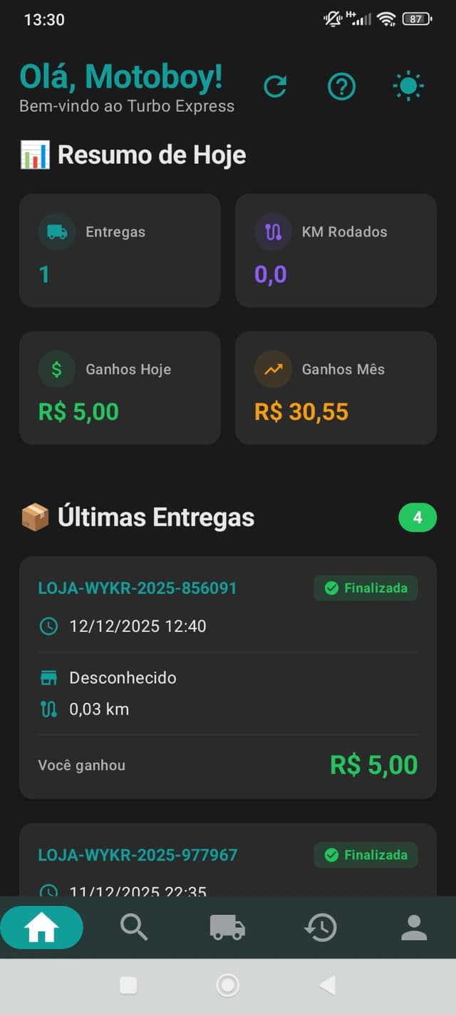 App do Entregador