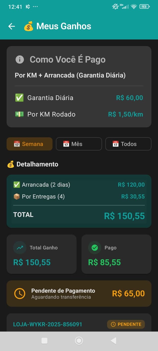 App Motoboy Ganhos
